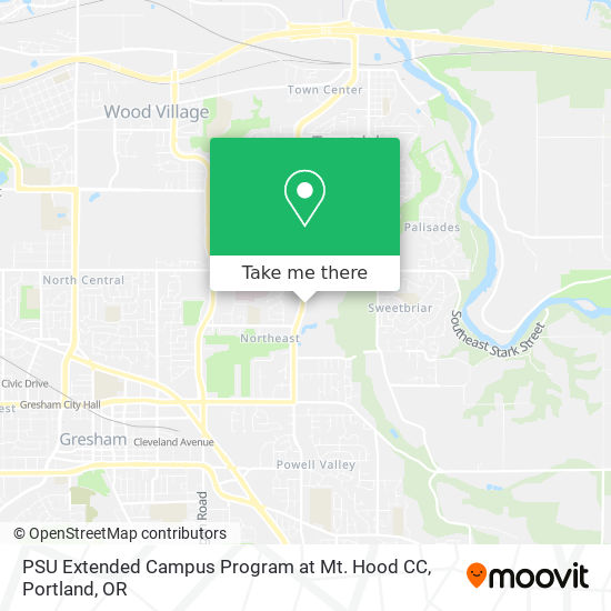 PSU Extended Campus Program at Mt. Hood CC map