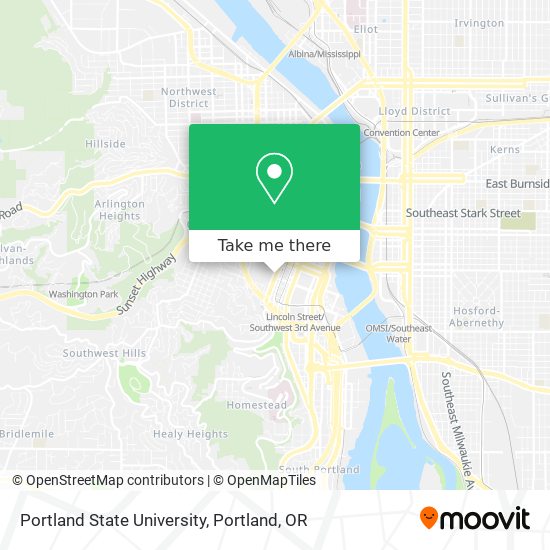 Portland State University map