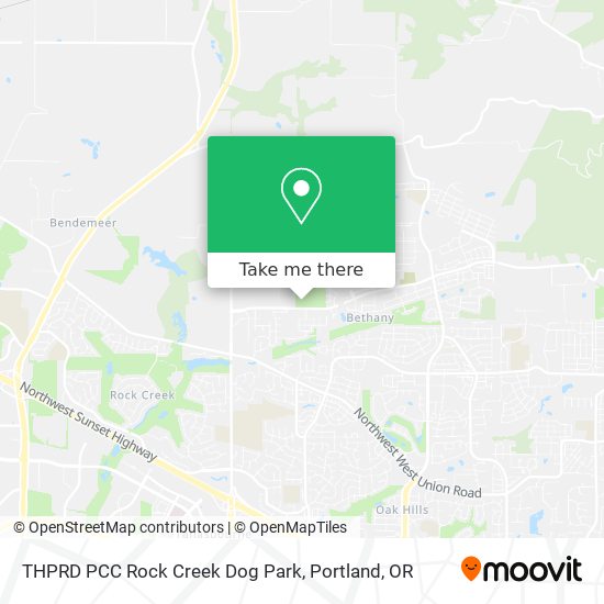 THPRD PCC Rock Creek Dog Park map