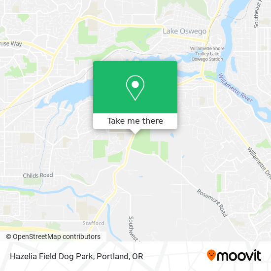 Hazelia Field Dog Park map