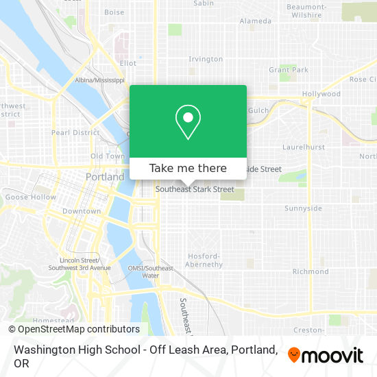 Washington High School - Off Leash Area map