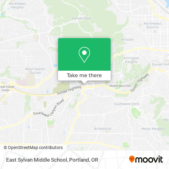 Mapa de East Sylvan Middle School