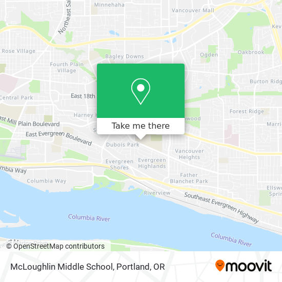 Mapa de McLoughlin Middle School