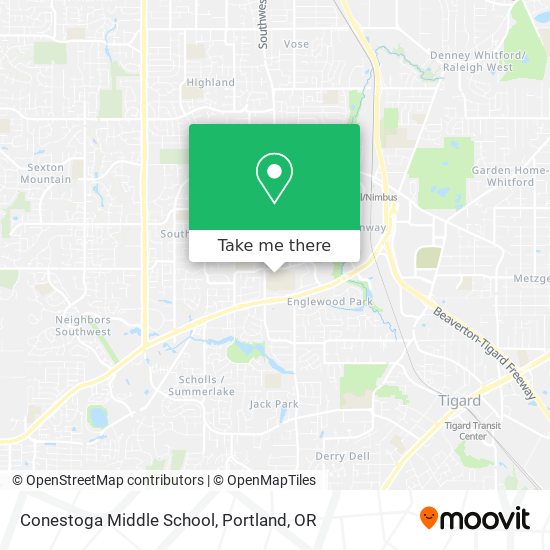 Mapa de Conestoga Middle School