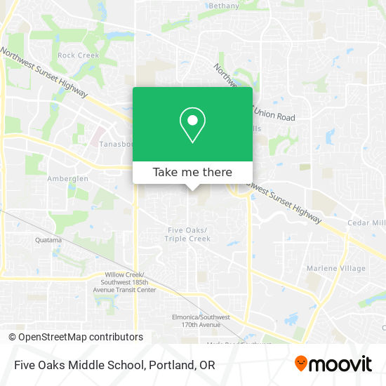 Mapa de Five Oaks Middle School