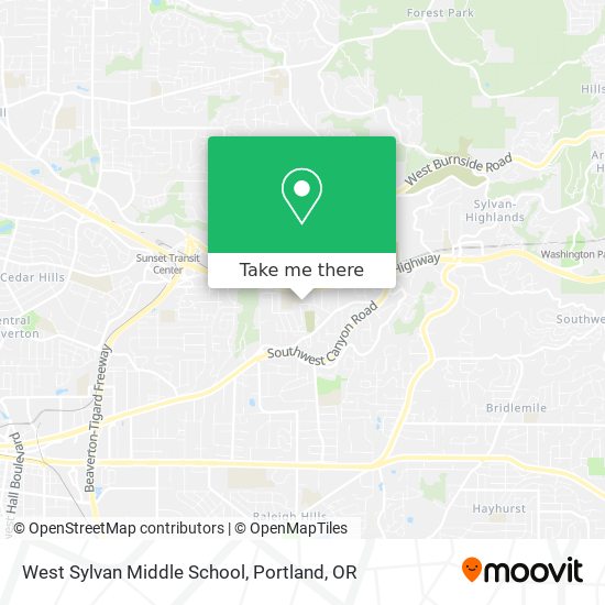 West Sylvan Middle School map