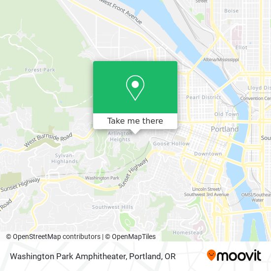 Washington Park Amphitheater map