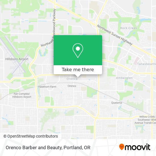 Orenco Barber and Beauty map