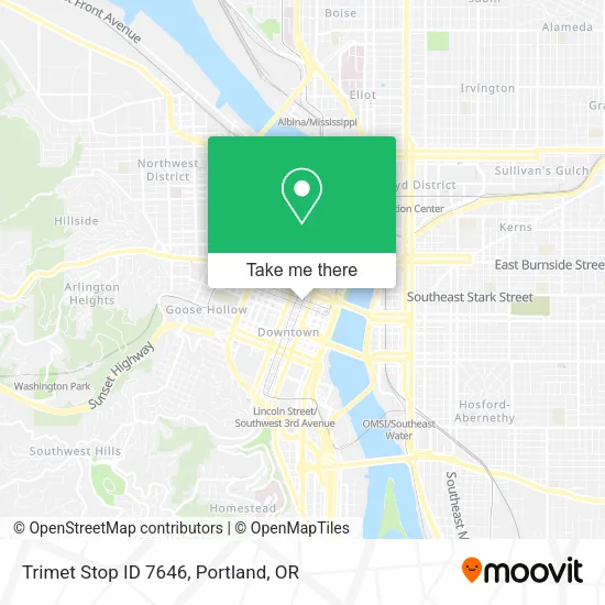 Trimet Stop ID 7646 map