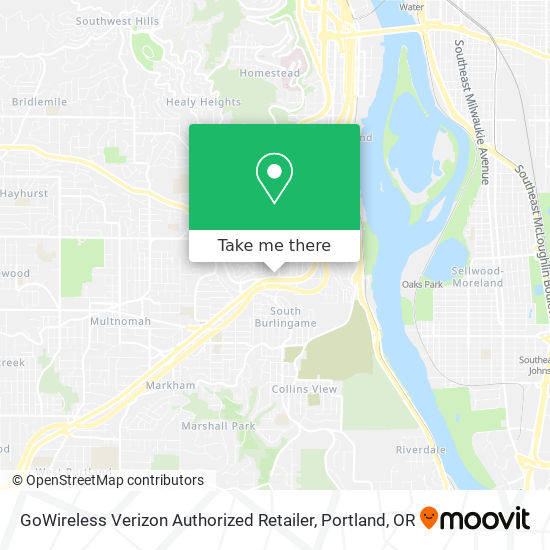 Mapa de GoWireless Verizon Authorized Retailer