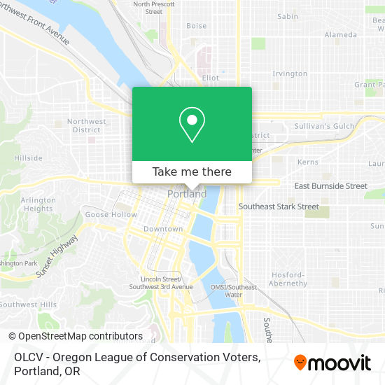 Mapa de OLCV - Oregon League of Conservation Voters