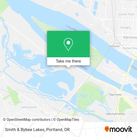 Smith & Bybee Lakes map