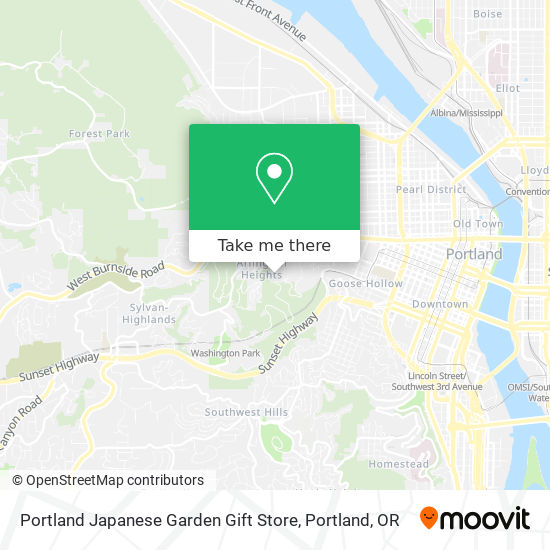 Mapa de Portland Japanese Garden Gift Store