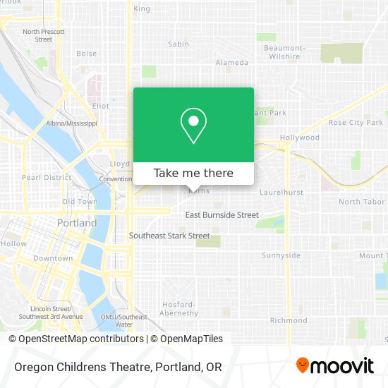 Mapa de Oregon Childrens Theatre