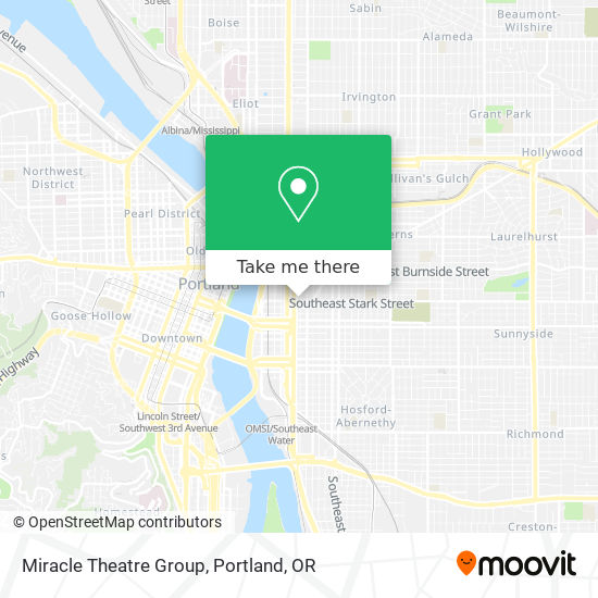 Mapa de Miracle Theatre Group