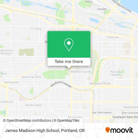 James Madison High School map