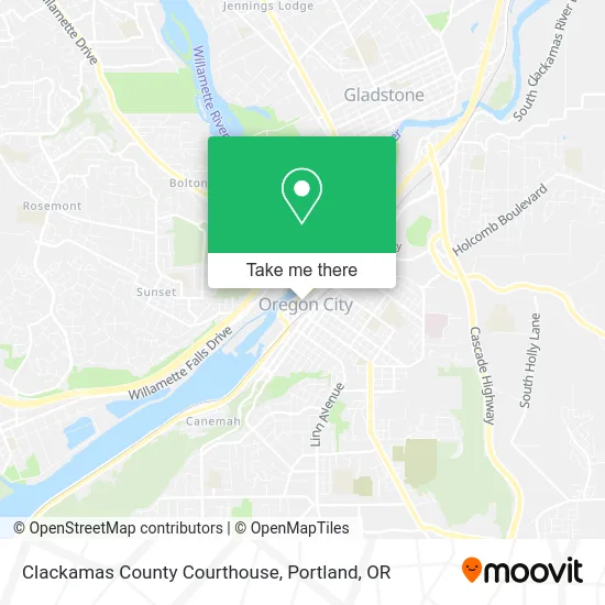 Clackamas County Courthouse map