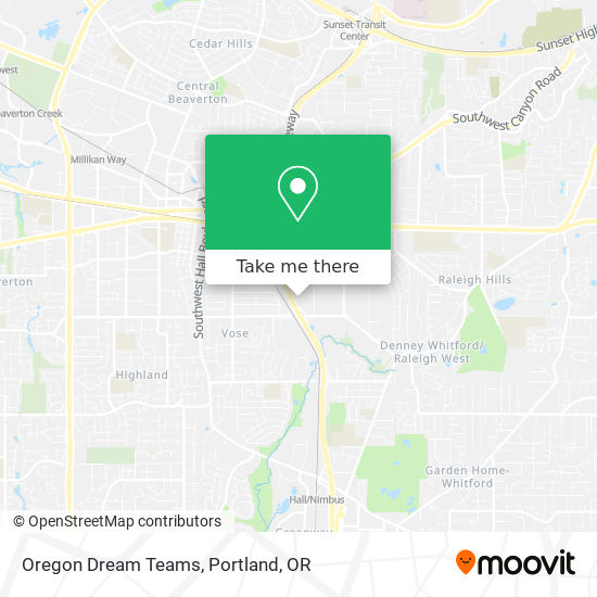 Oregon Dream Teams map