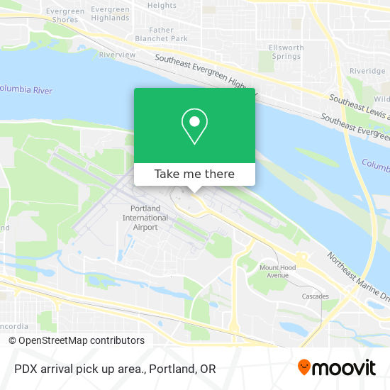 PDX arrival pick up area. map