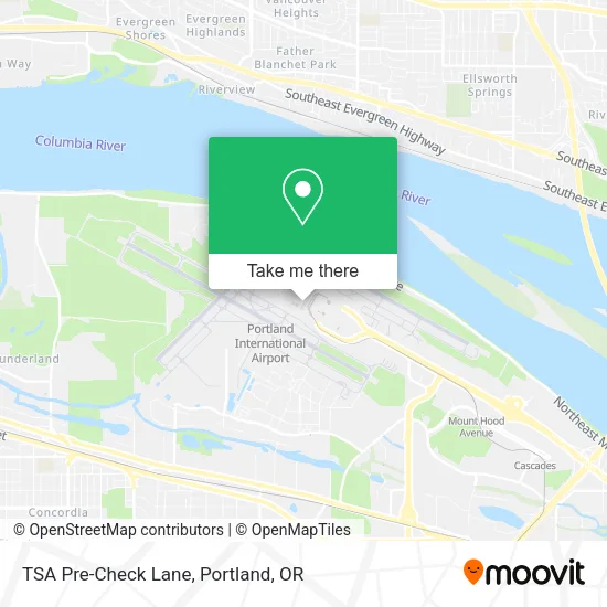 TSA Pre-Check Lane map