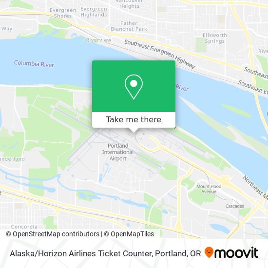 Alaska / Horizon Airlines Ticket Counter map