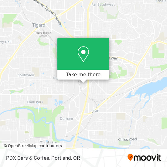 PDX Cars & Coffee map