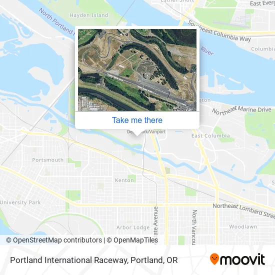 Mapa de Portland International Raceway