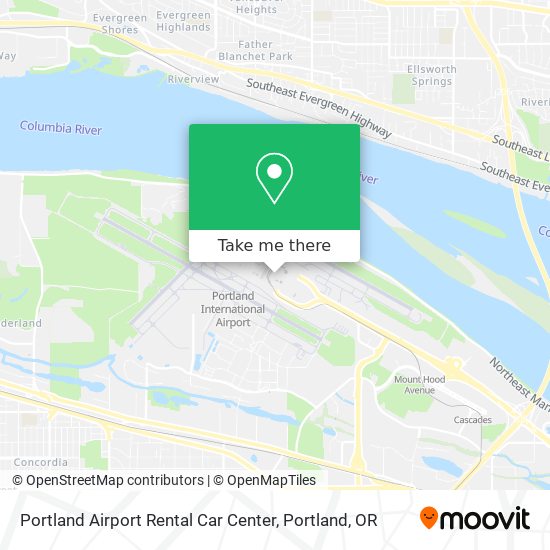 Portland Airport Rental Car Center map