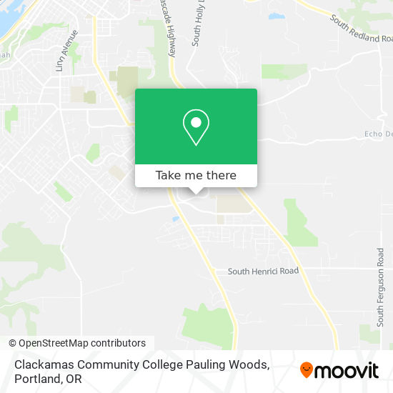 Clackamas Community College Pauling Woods map