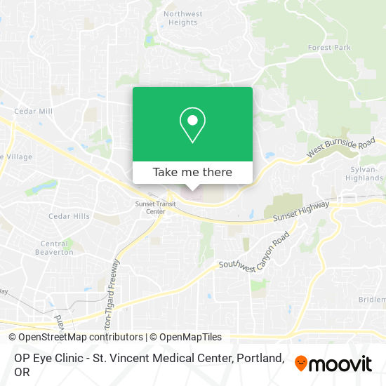 OP Eye Clinic - St. Vincent Medical Center map