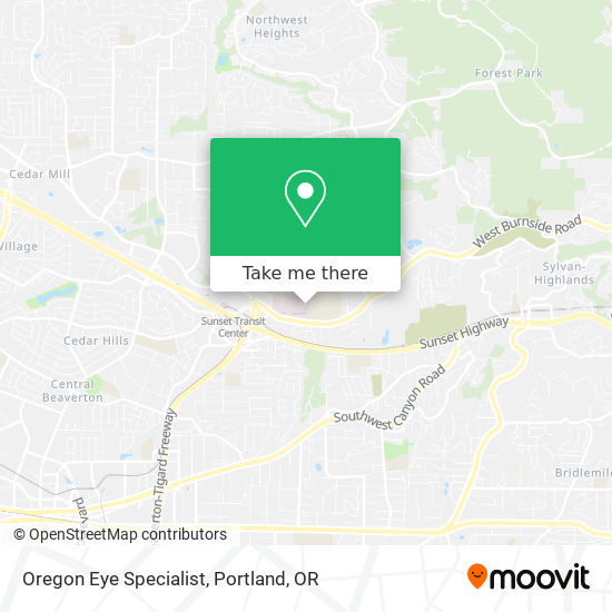 Oregon Eye Specialist map
