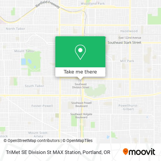 Mapa de TriMet SE Division St MAX Station