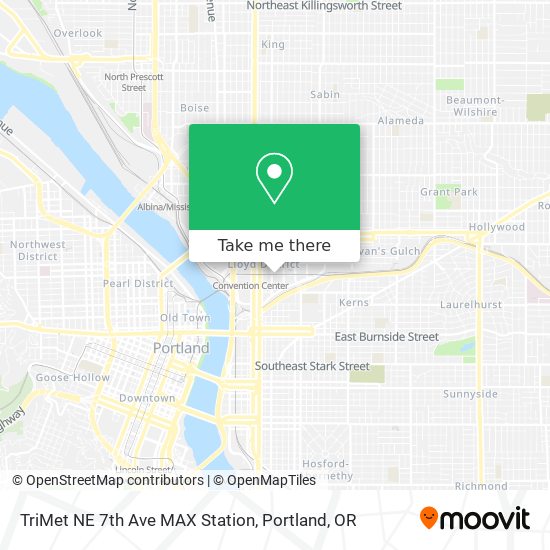 Mapa de TriMet NE 7th Ave MAX Station