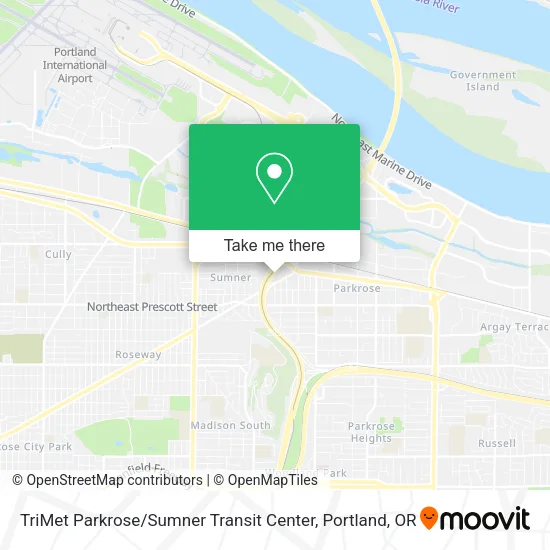 Mapa de TriMet Parkrose / Sumner Transit Center