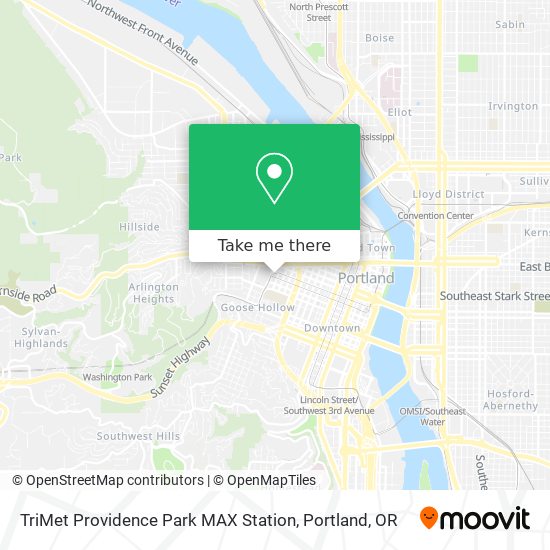 TriMet Providence Park MAX Station map