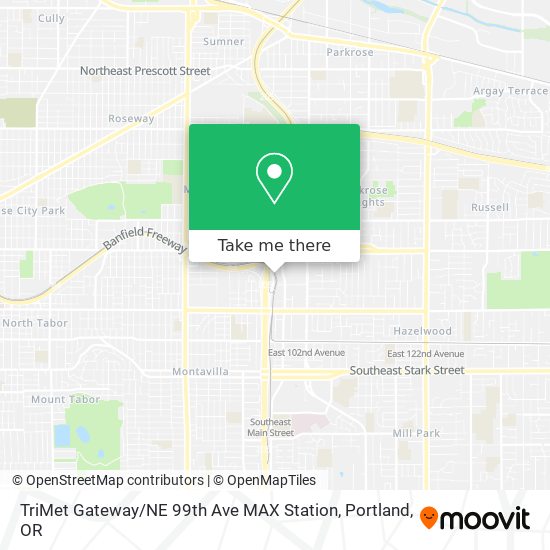 Mapa de TriMet Gateway / NE 99th Ave MAX Station