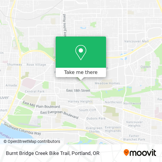 Burnt Bridge Creek Bike Trail map