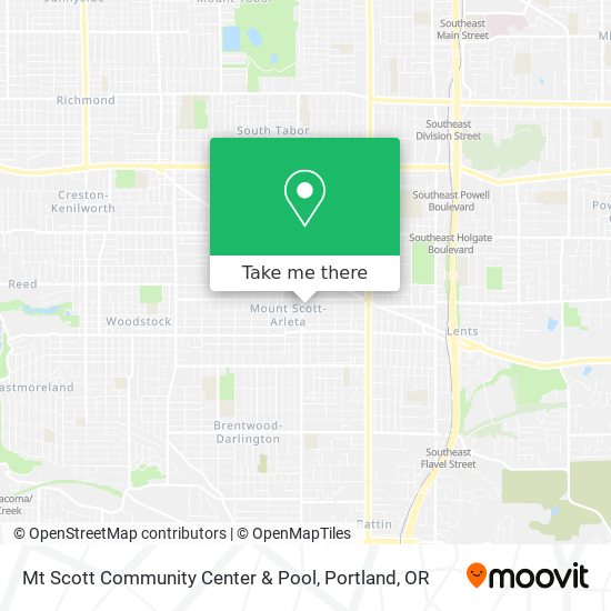 Mt Scott Community Center & Pool map