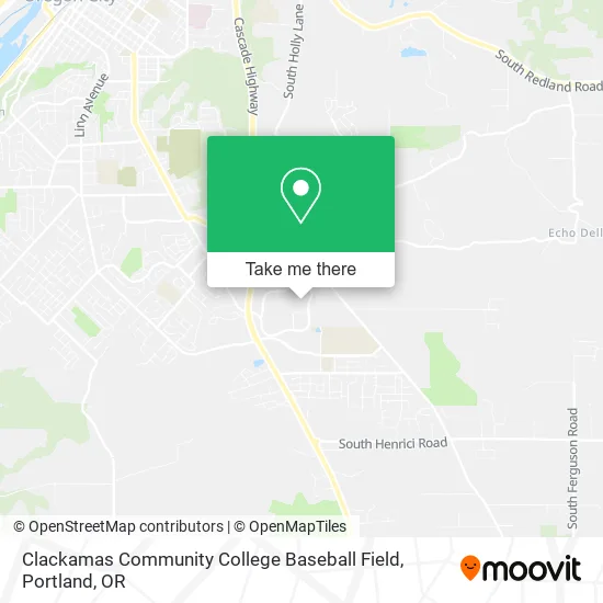 Clackamas Community College Baseball Field map