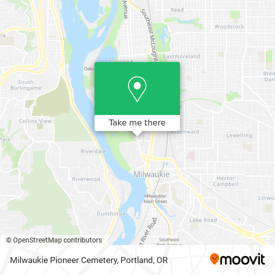Milwaukie Pioneer Cemetery map