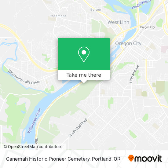 Mapa de Canemah Historic Pioneer Cemetery