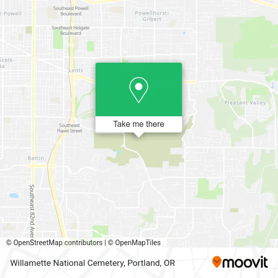 Willamette National Cemetery map