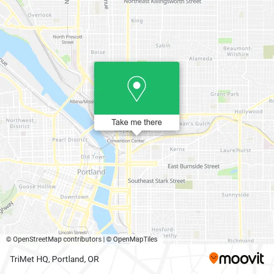 TriMet HQ map