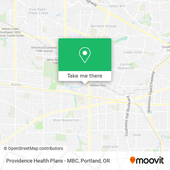 Mapa de Providence Health Plans - MBC