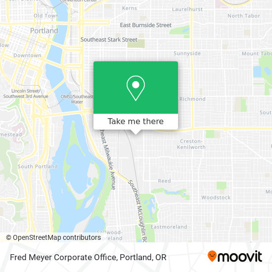 Mapa de Fred Meyer Corporate Office