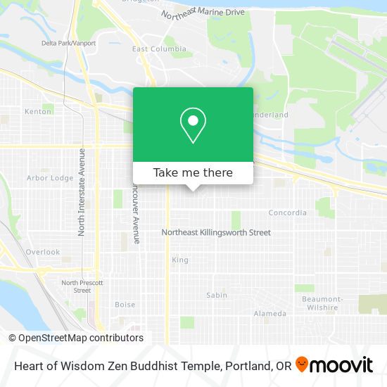 Mapa de Heart of Wisdom Zen Buddhist Temple