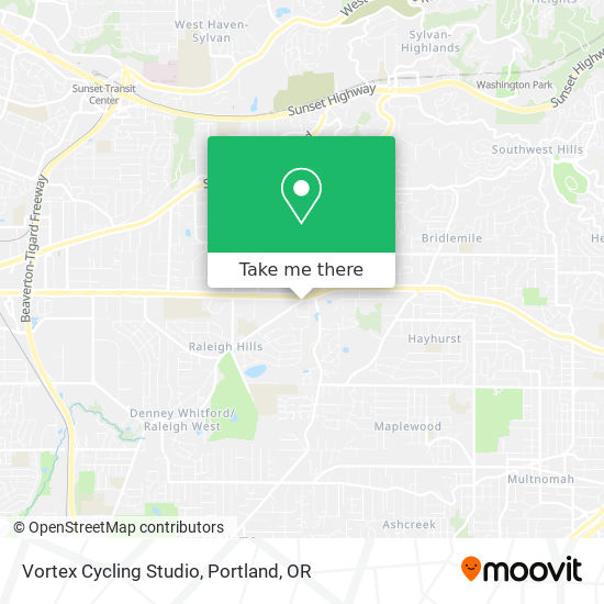 Mapa de Vortex Cycling Studio