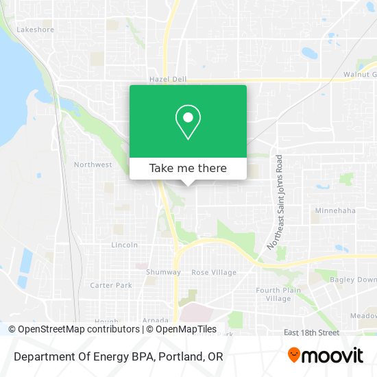 Mapa de Department Of Energy BPA