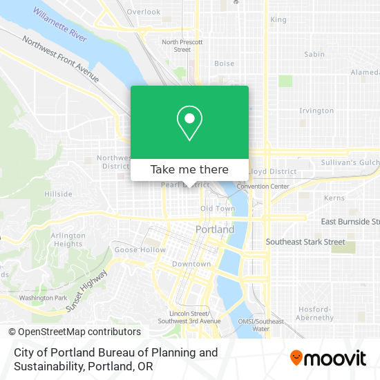 City of Portland Bureau of Planning and Sustainability map