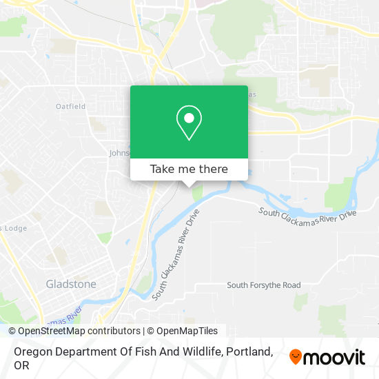 Mapa de Oregon Department Of Fish And Wildlife